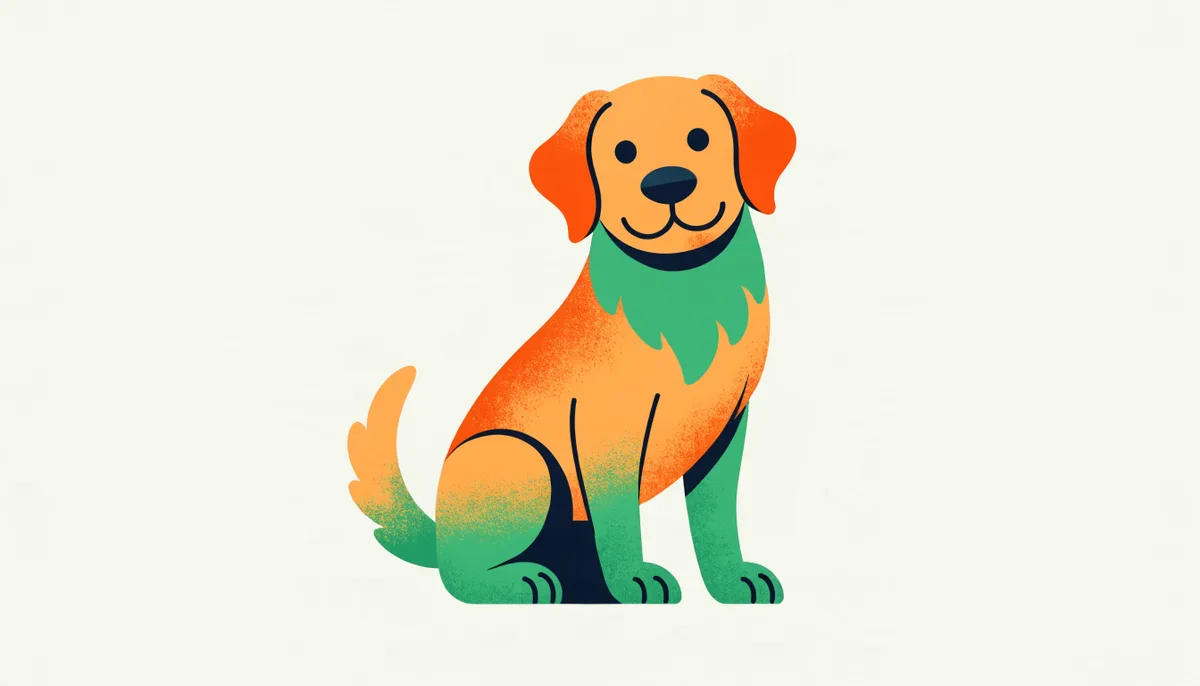Cão da raça Labrador Retriever sentado com expressão amigável