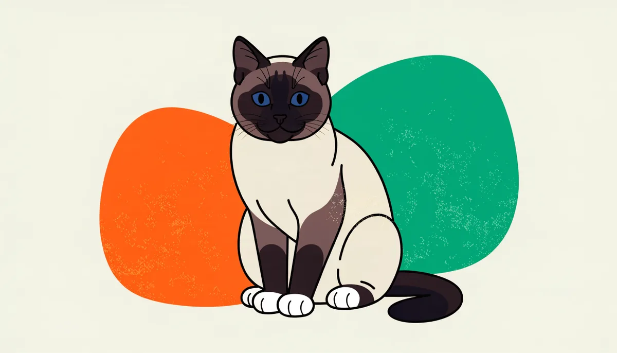 Gato Sagrado da Birmânia de pelo claro, pontas escuras, olhos azuis e patas com luvas brancas