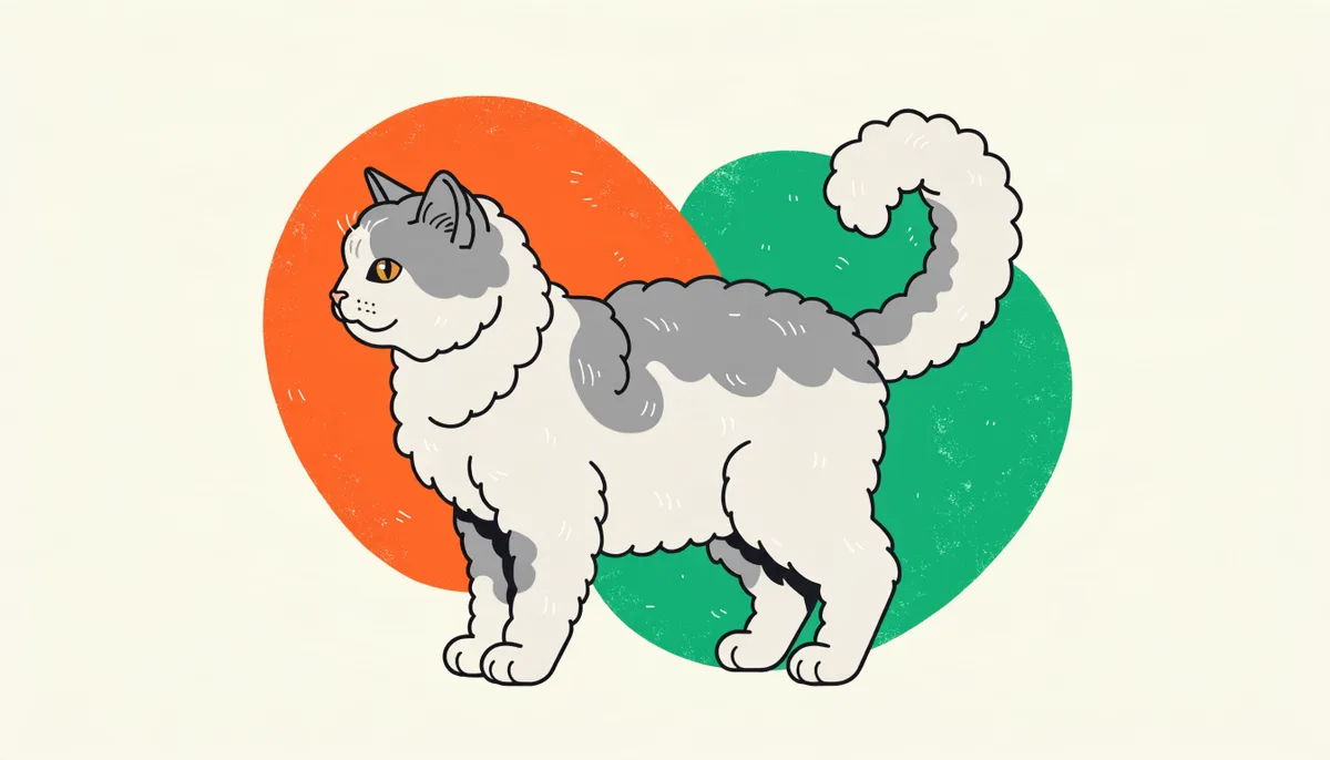 Gato Selkirk Rex de pelagem cacheada e macia com bigodes encaracolados e corpo robusto