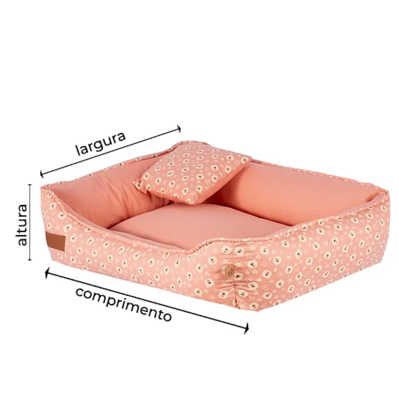 Cama Bear Face Rosa G Fabrica Pet