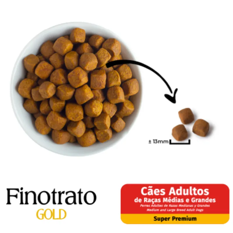 Ração Finotrato Gold Cães Adultos Raças Médias e Grandes 15 Kg