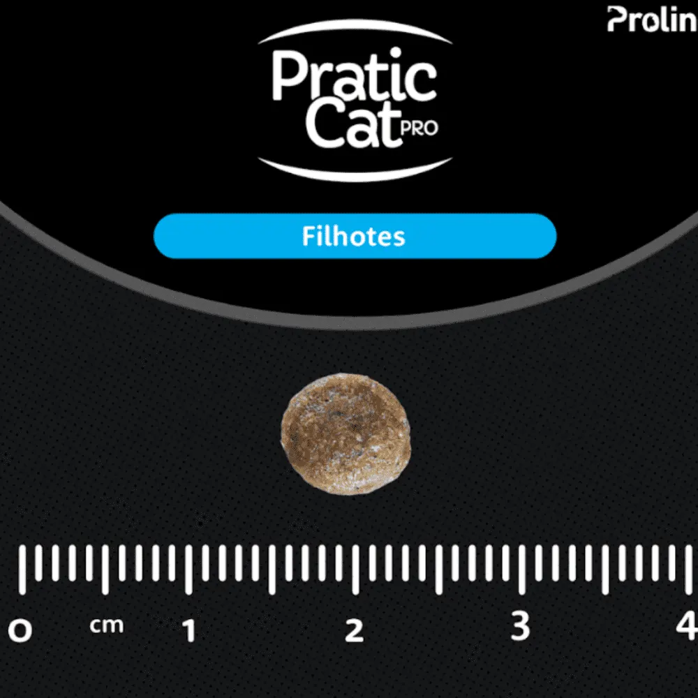 Ração Pratic Cat Pro Filhote Sabor Carne e Frango 10,1Kg