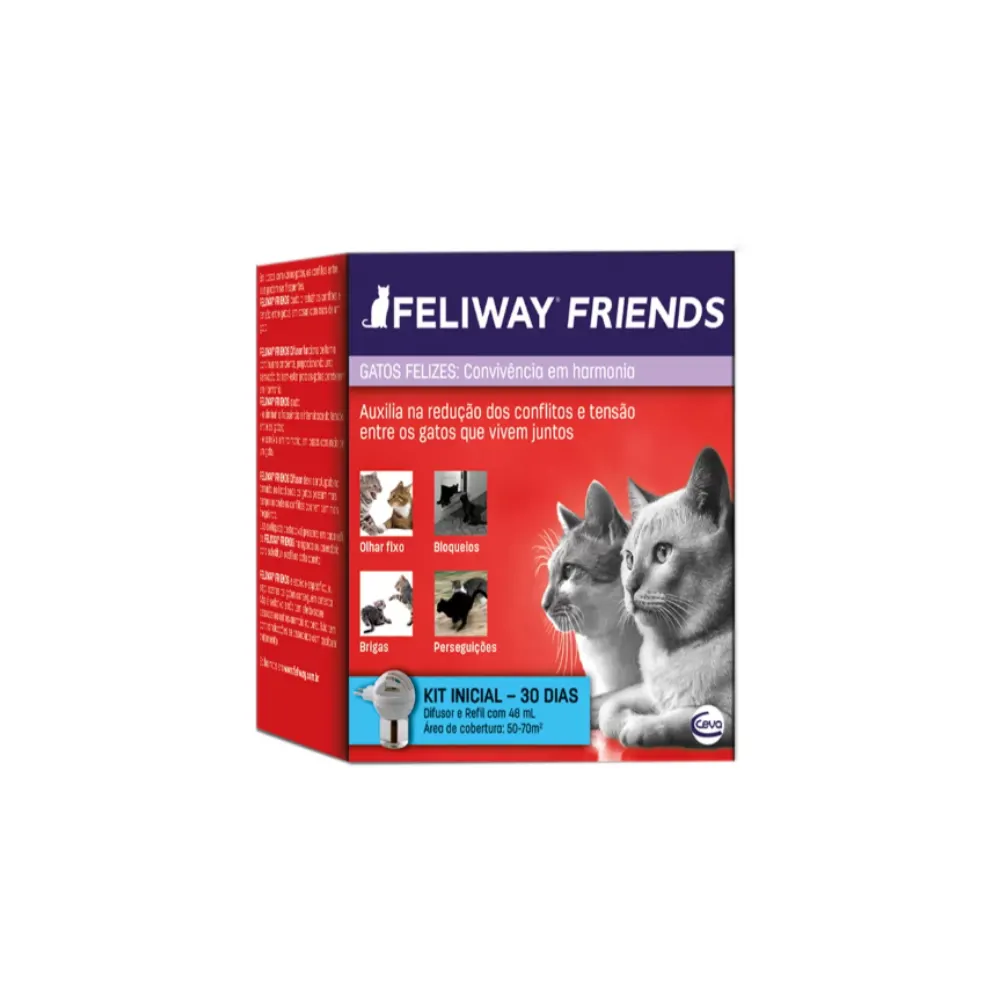 Difusor e Refil Feliway Friends Ceva para Gatos 48ml
