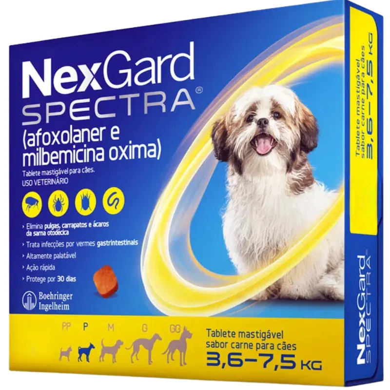 Nexgard Spectra para Cães de 3,6 a 7,5 Kg