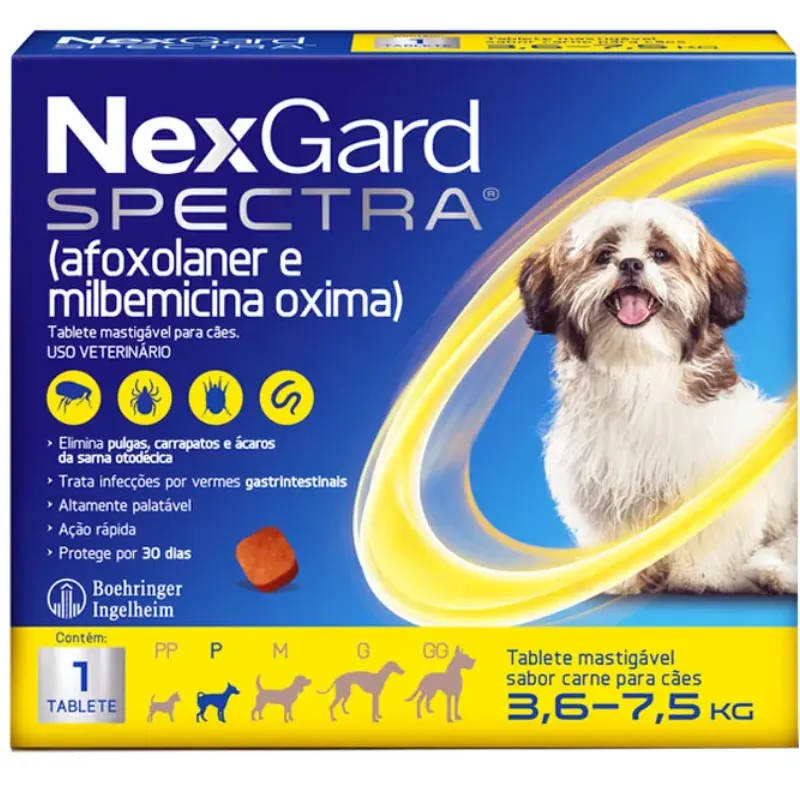 Nexgard Spectra para Cães de 3,6 a 7,5 Kg
