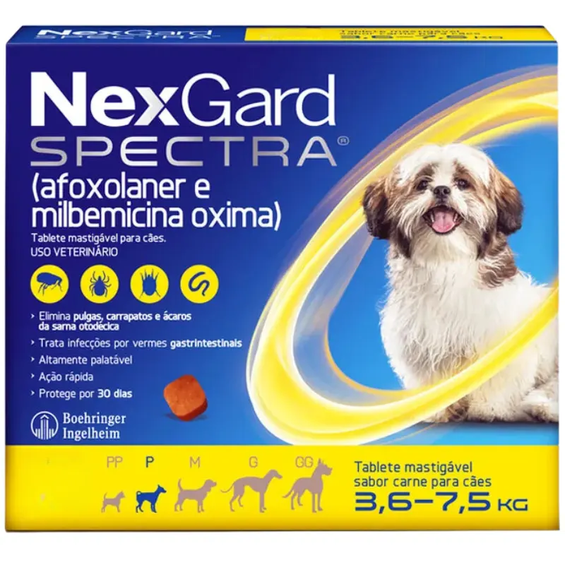Nexgard Spectra para Cães de 3,6 a 7,5 Kg