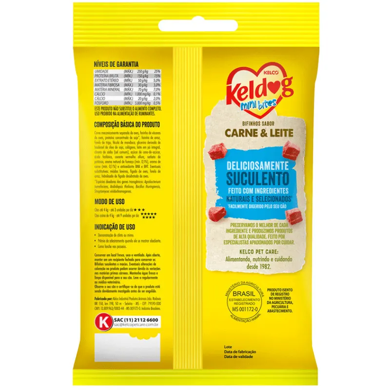 Keldog Bifinho Evol Mini Bites Carne e leite