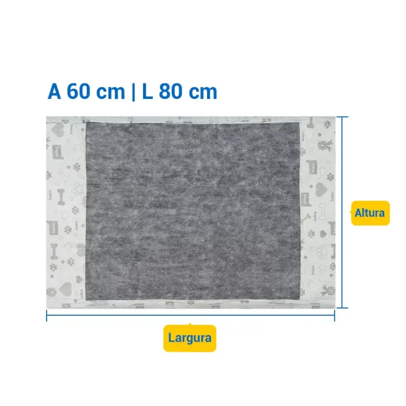 Tapete Higiênico Super Secão BLACK Premium para Cães 30 Unidades