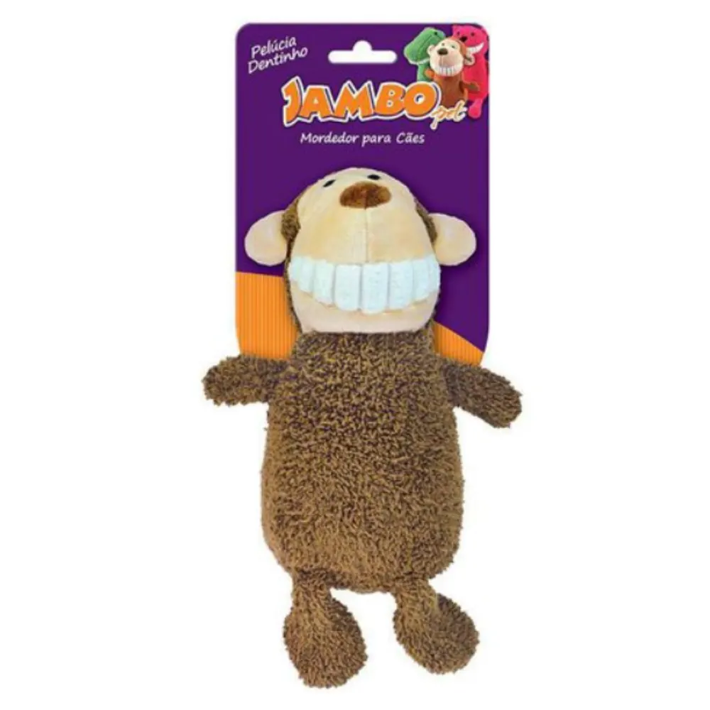 Mordedor Pelúcia Dentinho Macaco Marrom Jambo Único