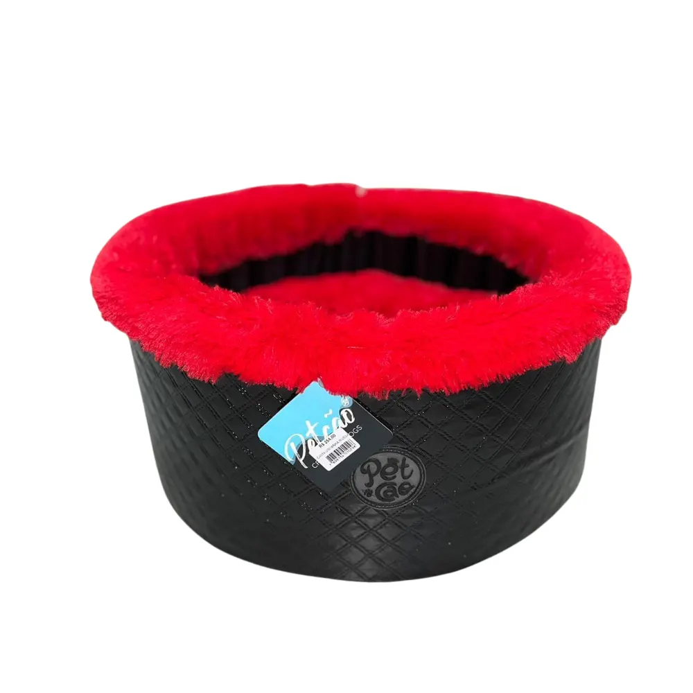 Cama Para Gato Ushanka Russa vermelho e Preto Único