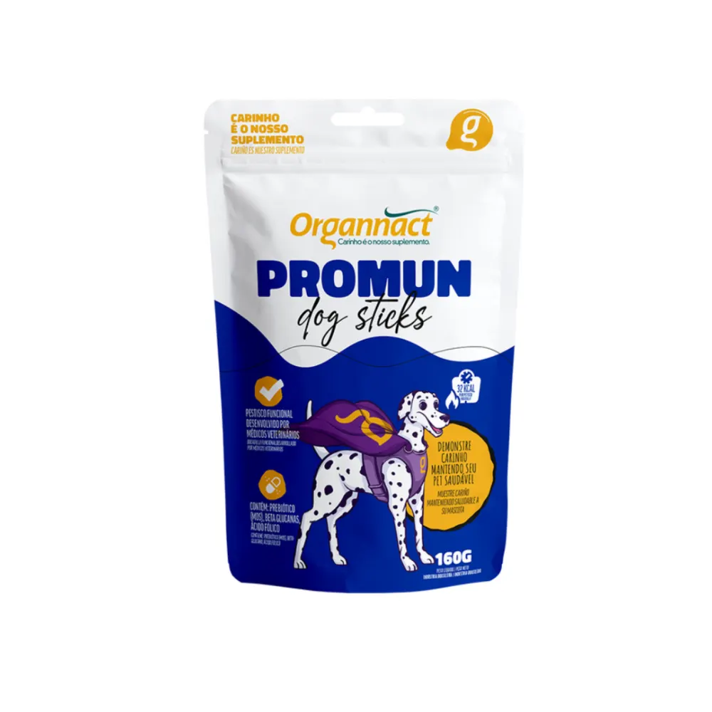 Suplemento Organnact Promun Dog Sticks para Cães 160g