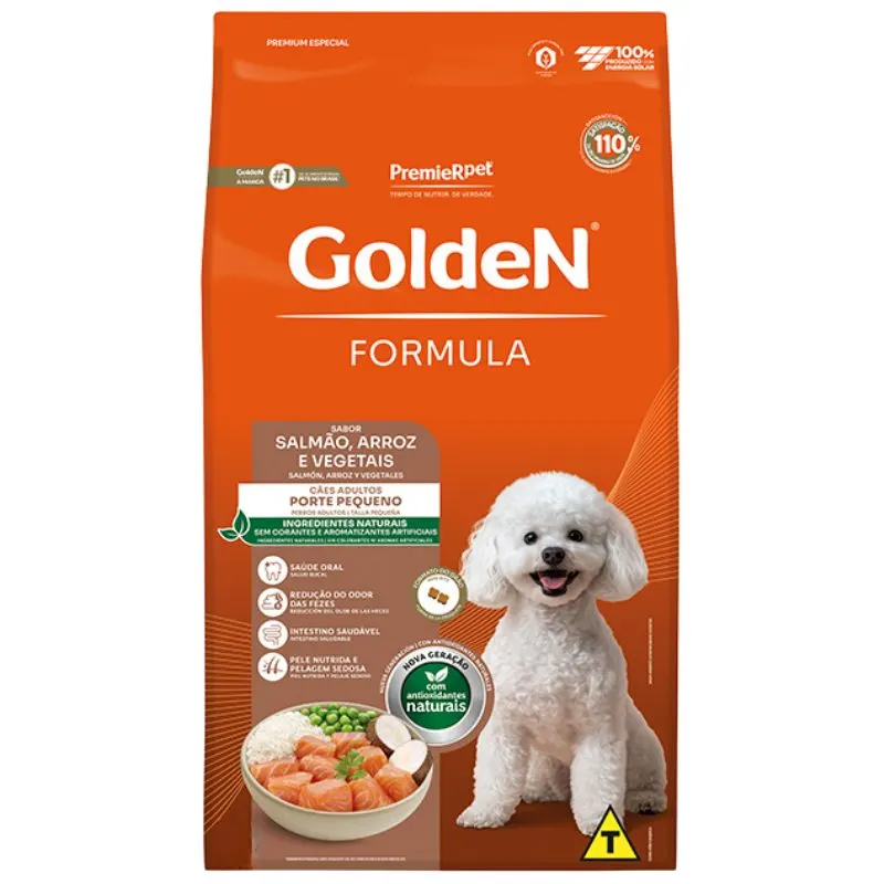 Ração Golden Fórmula Mini Bits Cães Adultos Porte Pequeno Salmão