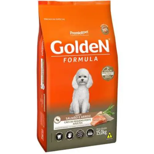 Ração Golden Fórmula Mini Bits Cães Adultos Porte Pequeno Salmão