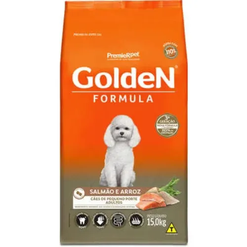 Ração Golden Fórmula Mini Bits Cães Adultos Porte Pequeno Salmão