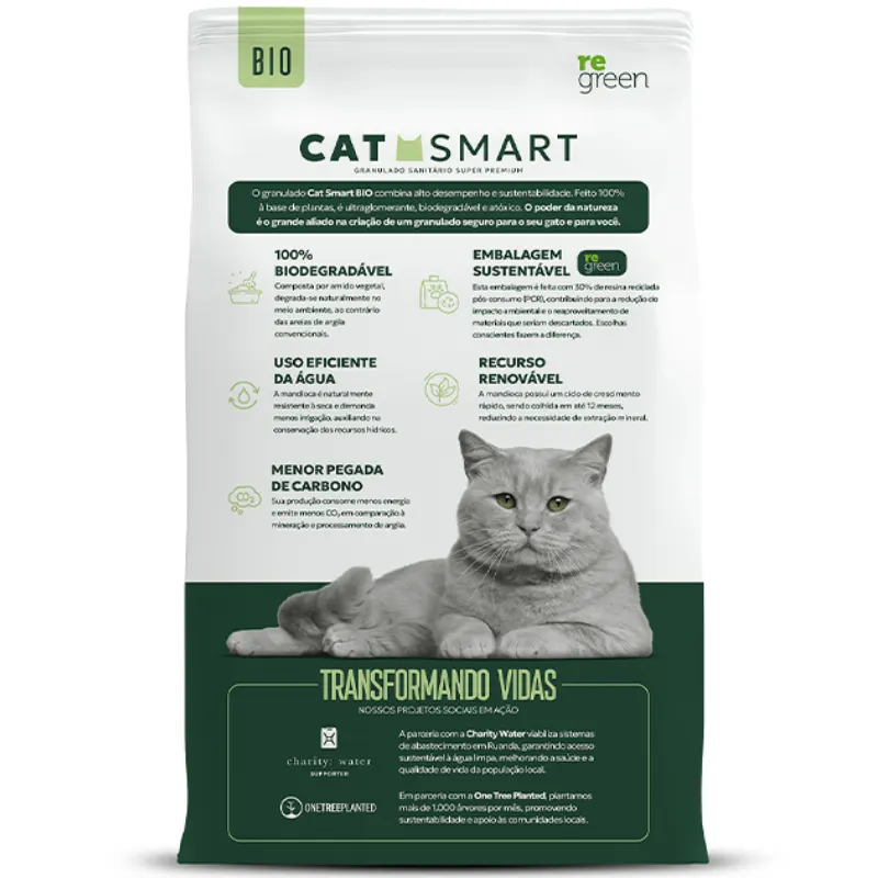 Areia Higiênica Cat Smart Grãos Finos para Gatos 4 kg