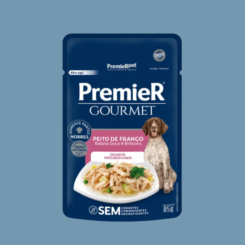 Ração Úmida Premier Gourmet Cães Adultos Médio Grande  85g