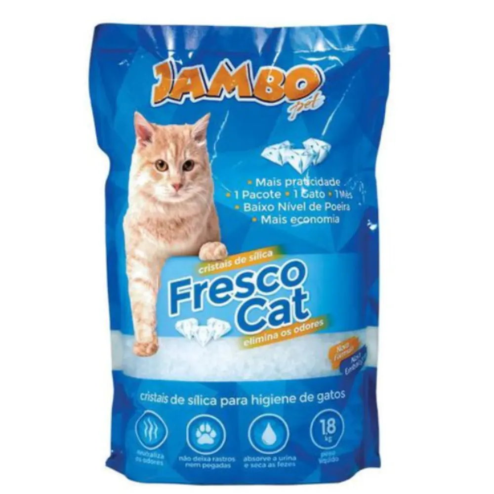 Areia Sílica Cristais para Gatos Jambo Pet 1,8 kg