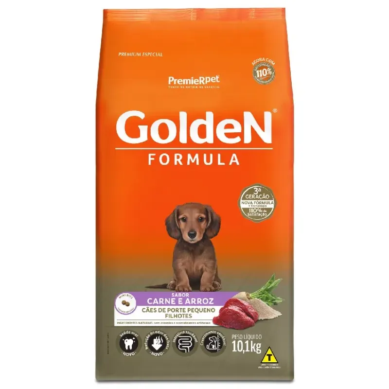 Golden Formula Cães Filhotes Carne Mini Bits 10,1 Kg