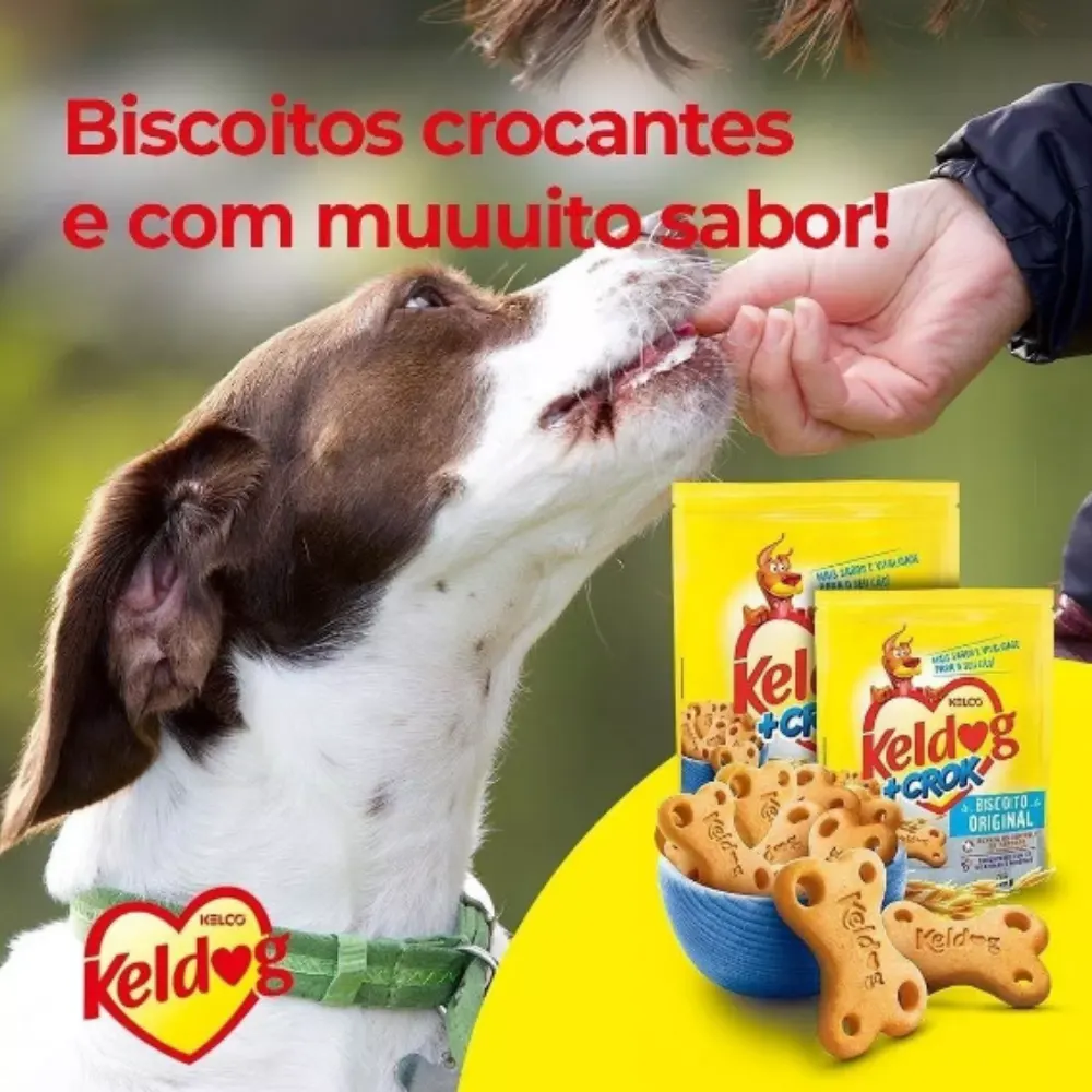 Biscoito Keldog +Crok Original Para Cães Adultos 900g
