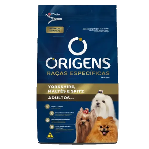 Ração Origens Raças Específicas Cães Adultos das Raças Yorkshire, Maltês e Spitz 1kg