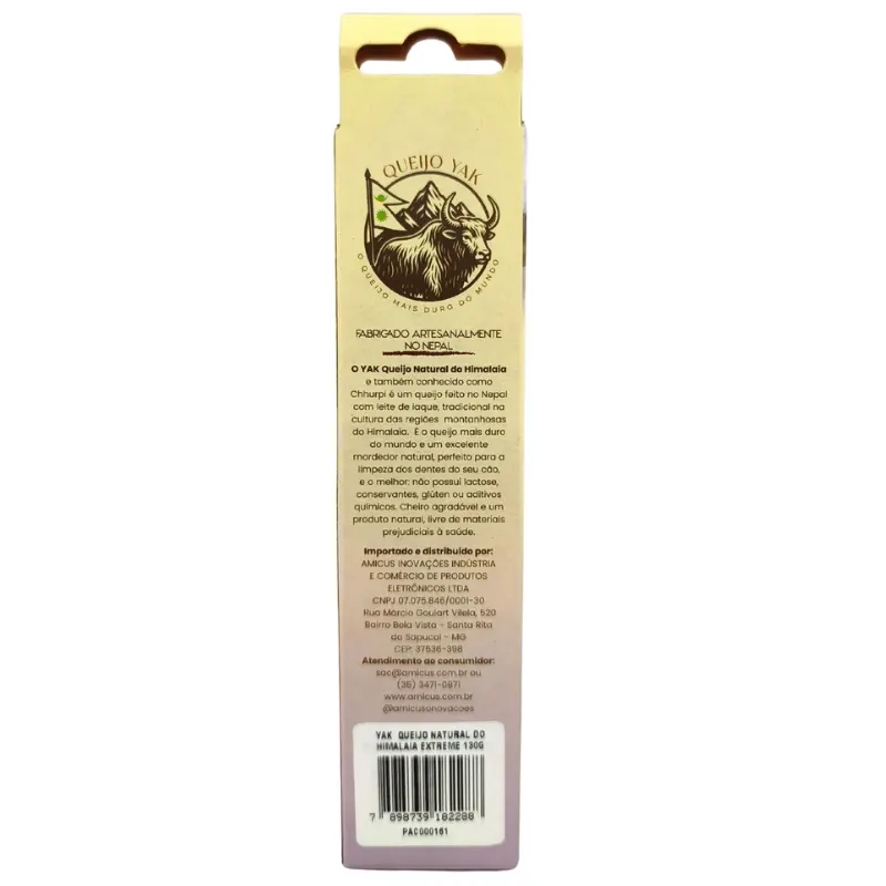 Petisco Amicus Queijo de Yak Natural do Himalaia Extreme 130 g