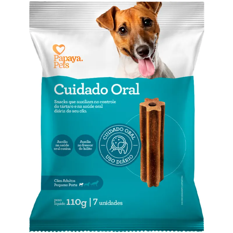Petisco Papaya Pets Cuidado Oral P para Cães  110 g