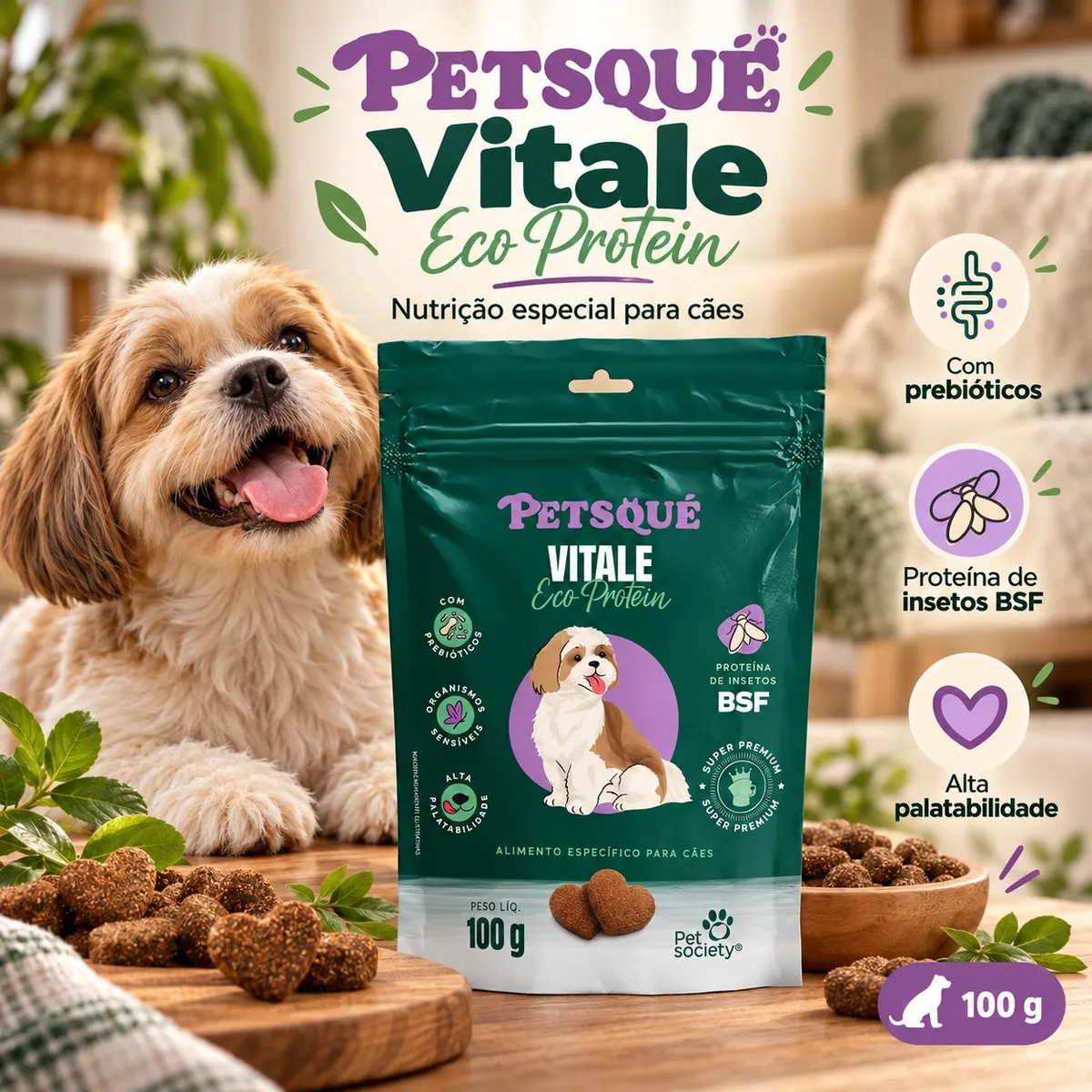 Petisco Petsque Soft Chews Eco Protein BSF 100g