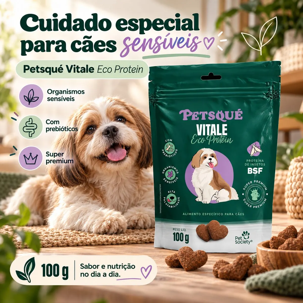 Petisco Petsque Soft Chews Eco Protein BSF 100g