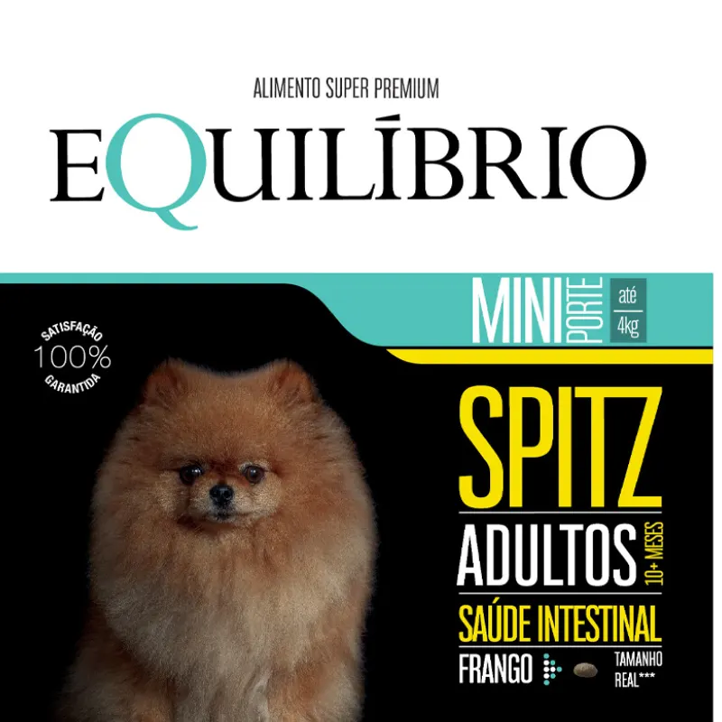 Ração Equilíbrio Spitz para Cães Adultos de Pequeno Porte Sabor Frango 1 Kg