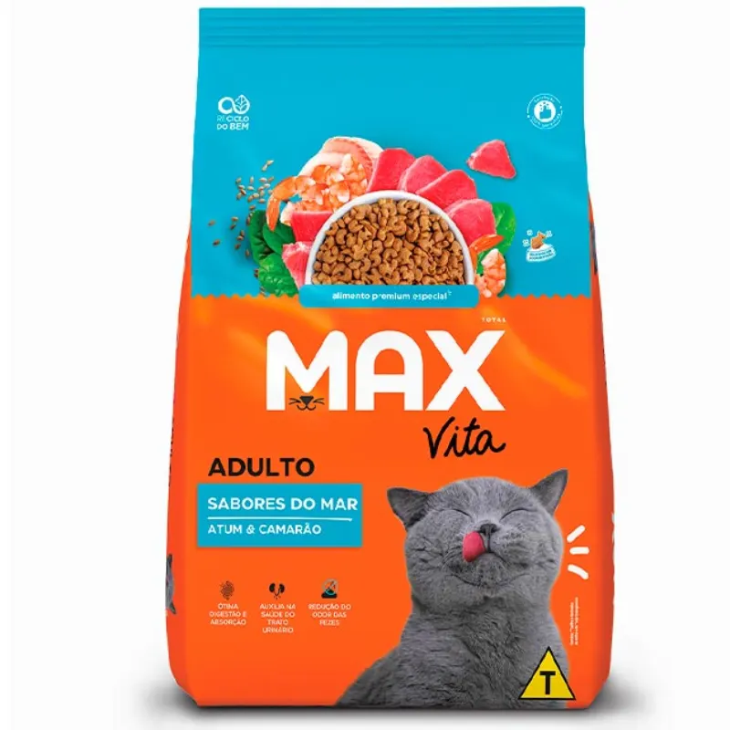 Ração Max Vita Sabores do Mar para Gatos Adultos 3 Kg