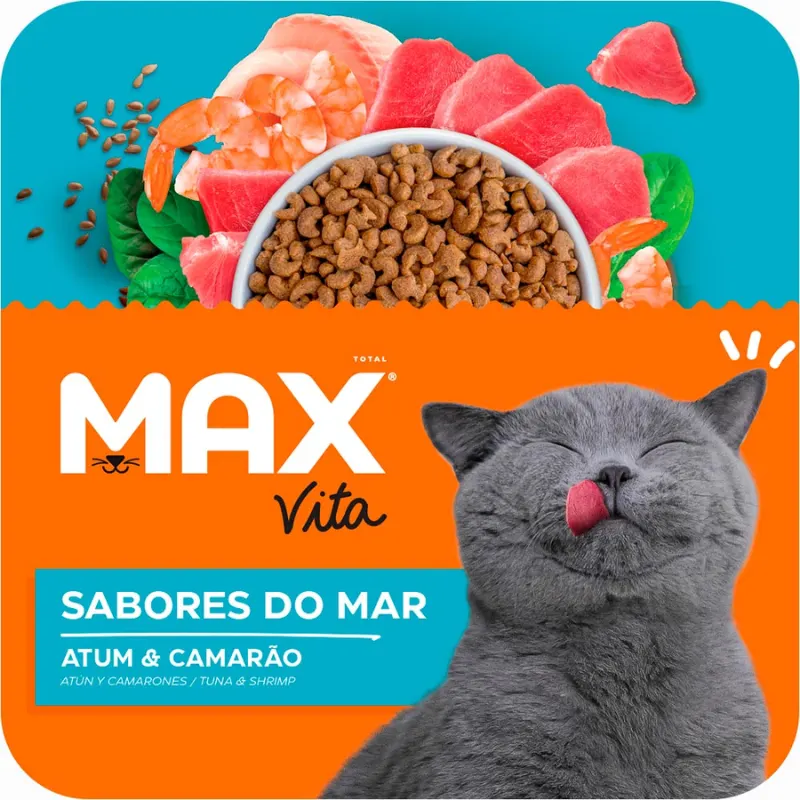 Ração Max Vita Sabores do Mar para Gatos Adultos 3 Kg
