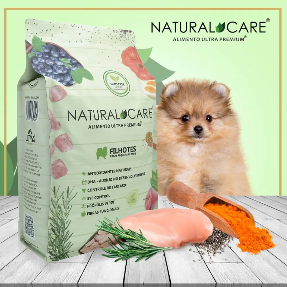 Ração Natural Care Para Cães Filhote Mini Pequena