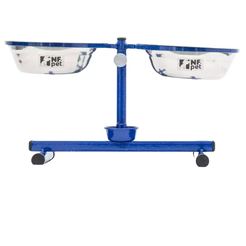 Comedouro NF Pet Premium Antiformiga Inox Médio Azul 2,4 L