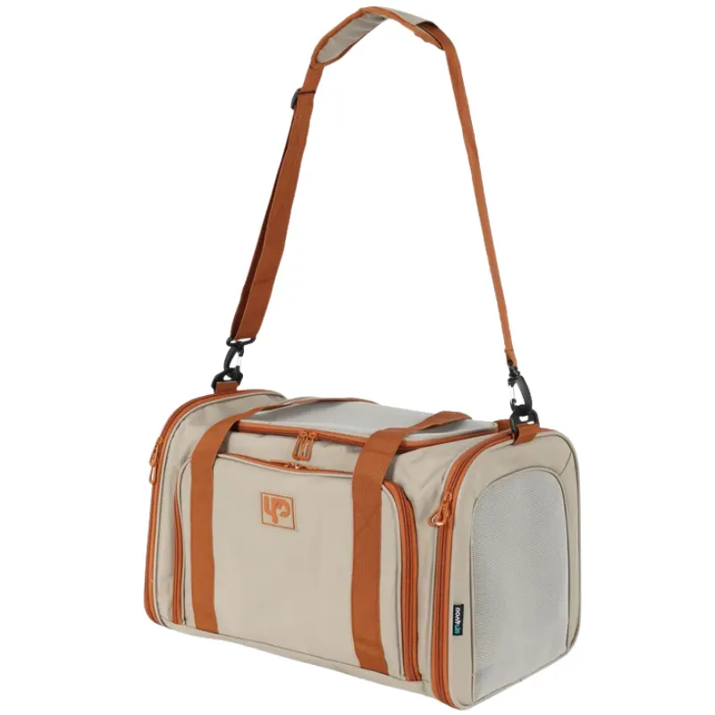 Bolsa de Transporte Up4You para Cães e Gatos Bege Transversal Expansível