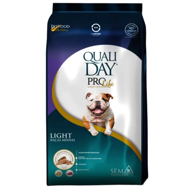 Ração Qualiday Prolife Light Raças Médias