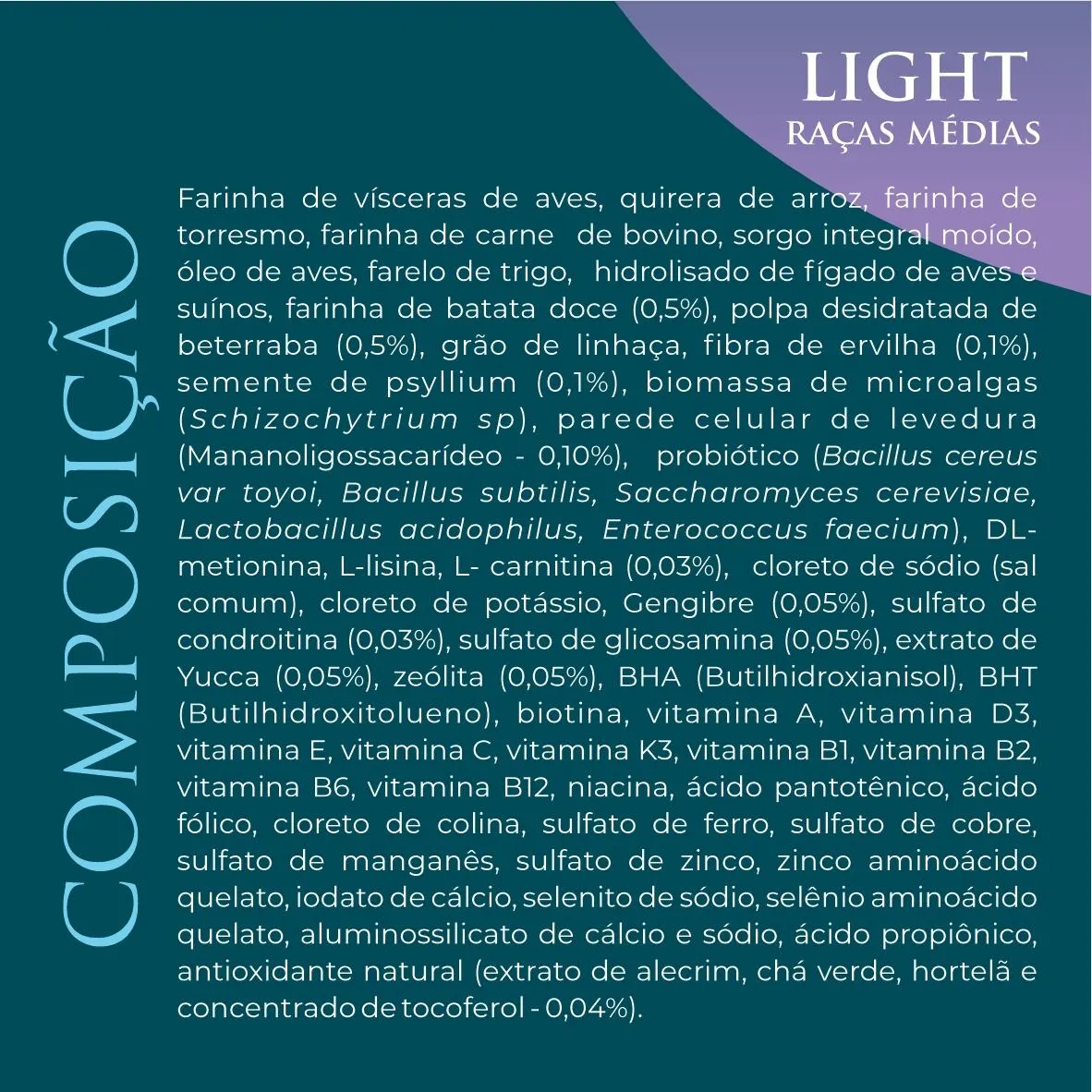 Ração Qualiday Prolife Light Raças Médias