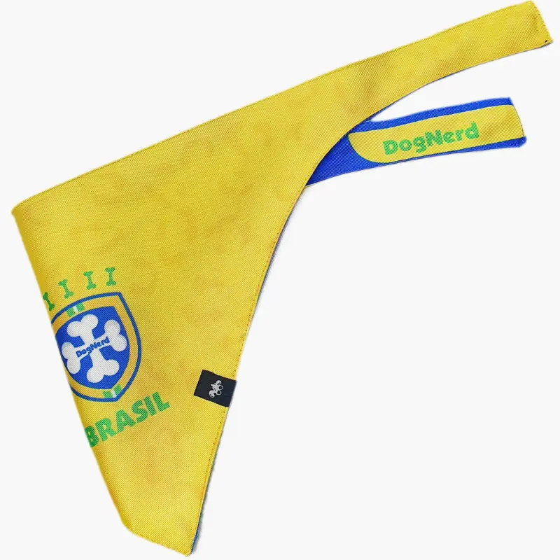 Bandana PET Dupla Face  Brasil Copa Dog Nerd