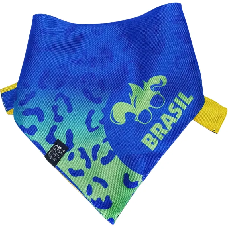 Bandana PET Dupla Face  Brasil Copa Dog Nerd