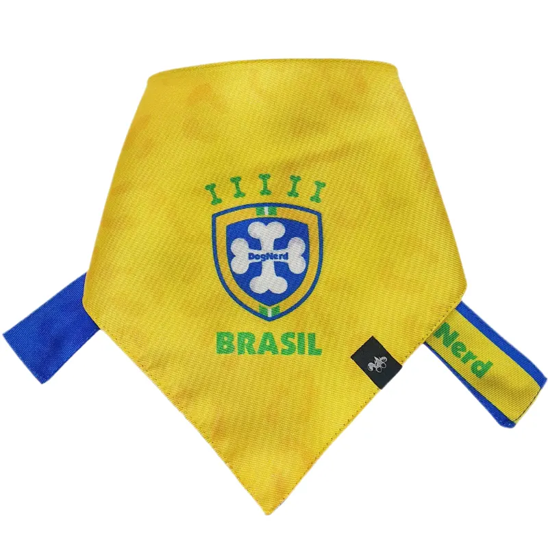 Bandana PET Dupla Face  Brasil Copa Dog Nerd