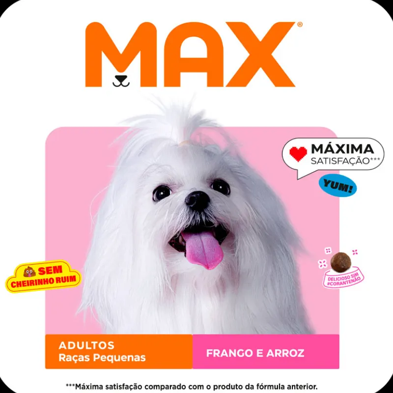 Ração Max para Cães Adultos Raças Pequenas Sabor Frango e Arroz