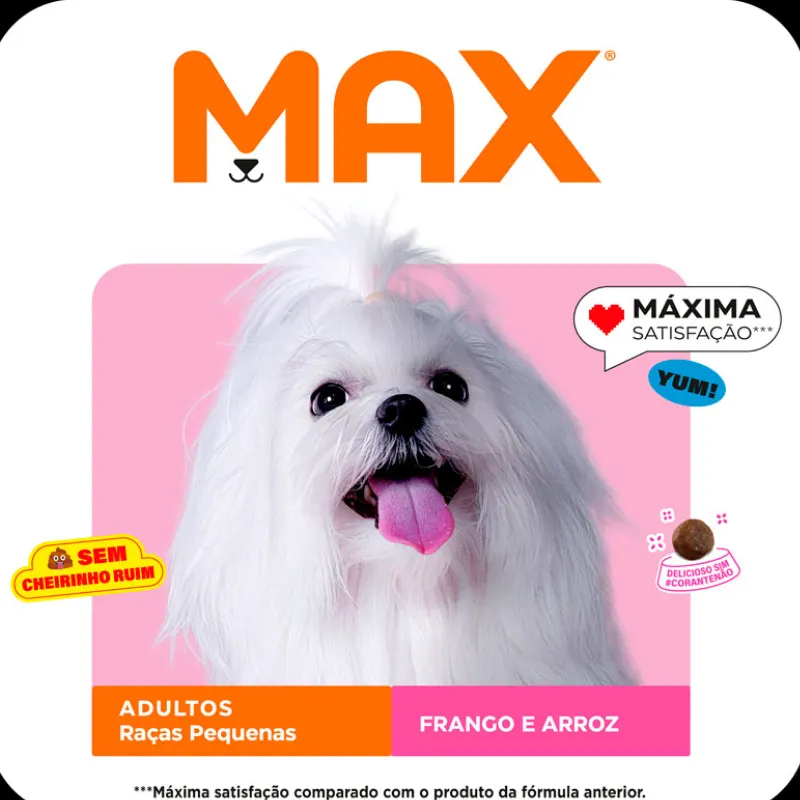 Ração Max para Cães Adultos Raças Pequenas Sabor Frango e Arroz