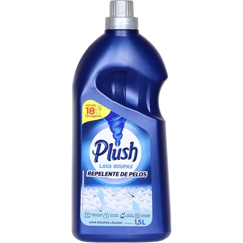 Plush Lava Roupas Liquido Repelente de Pelos 1,5 L