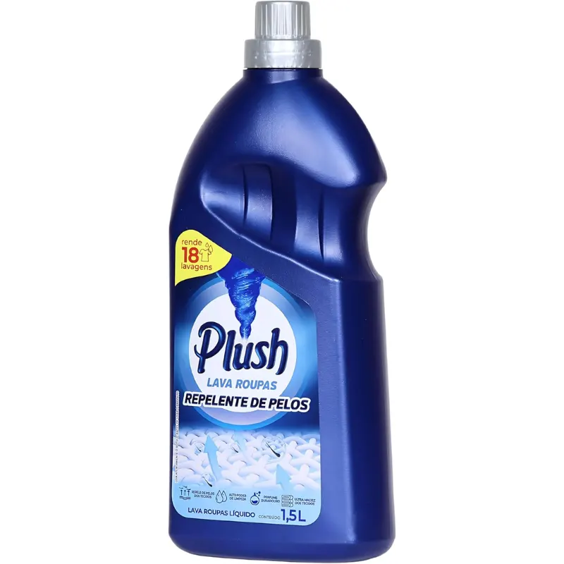 Plush Lava Roupas Liquido Repelente de Pelos 1,5 L