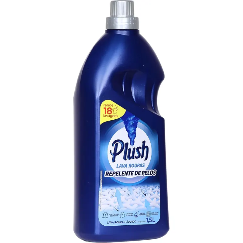 Plush Lava Roupas Liquido Repelente de Pelos 1,5 L