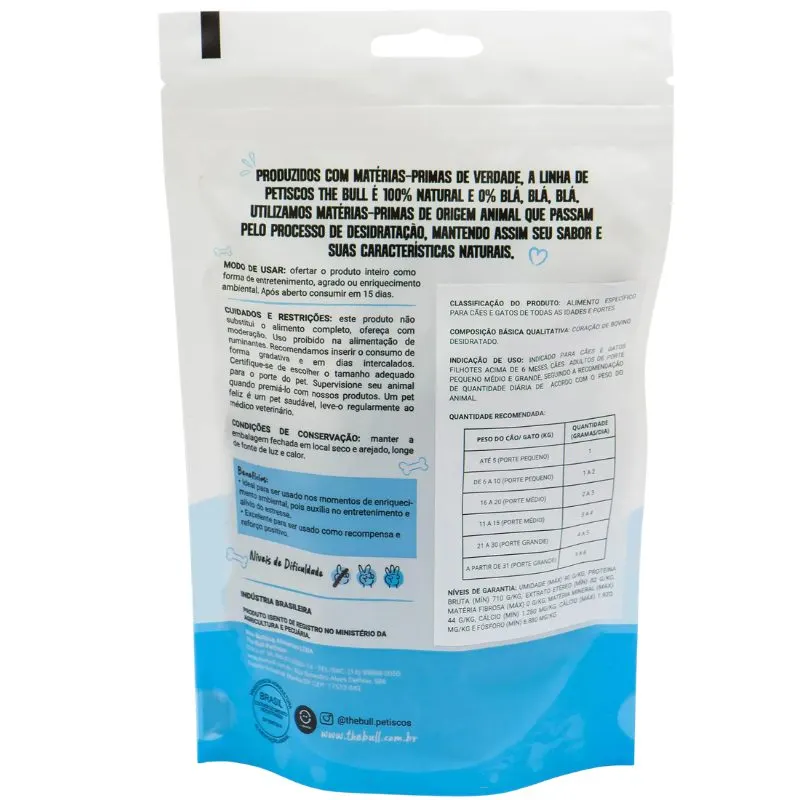 Snack Coração Bovino The Bull 60 g