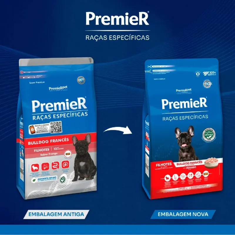 Ração Premier Raças Específicas Cães Filhotes Bulldog Francês