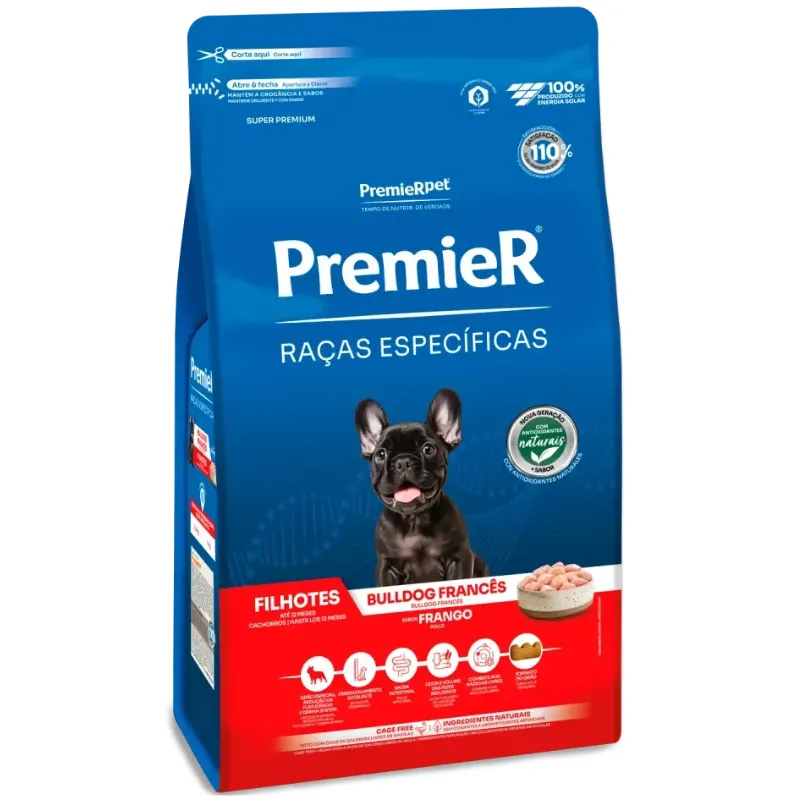 Ração Premier Raças Específicas Cães Filhotes Bulldog Francês