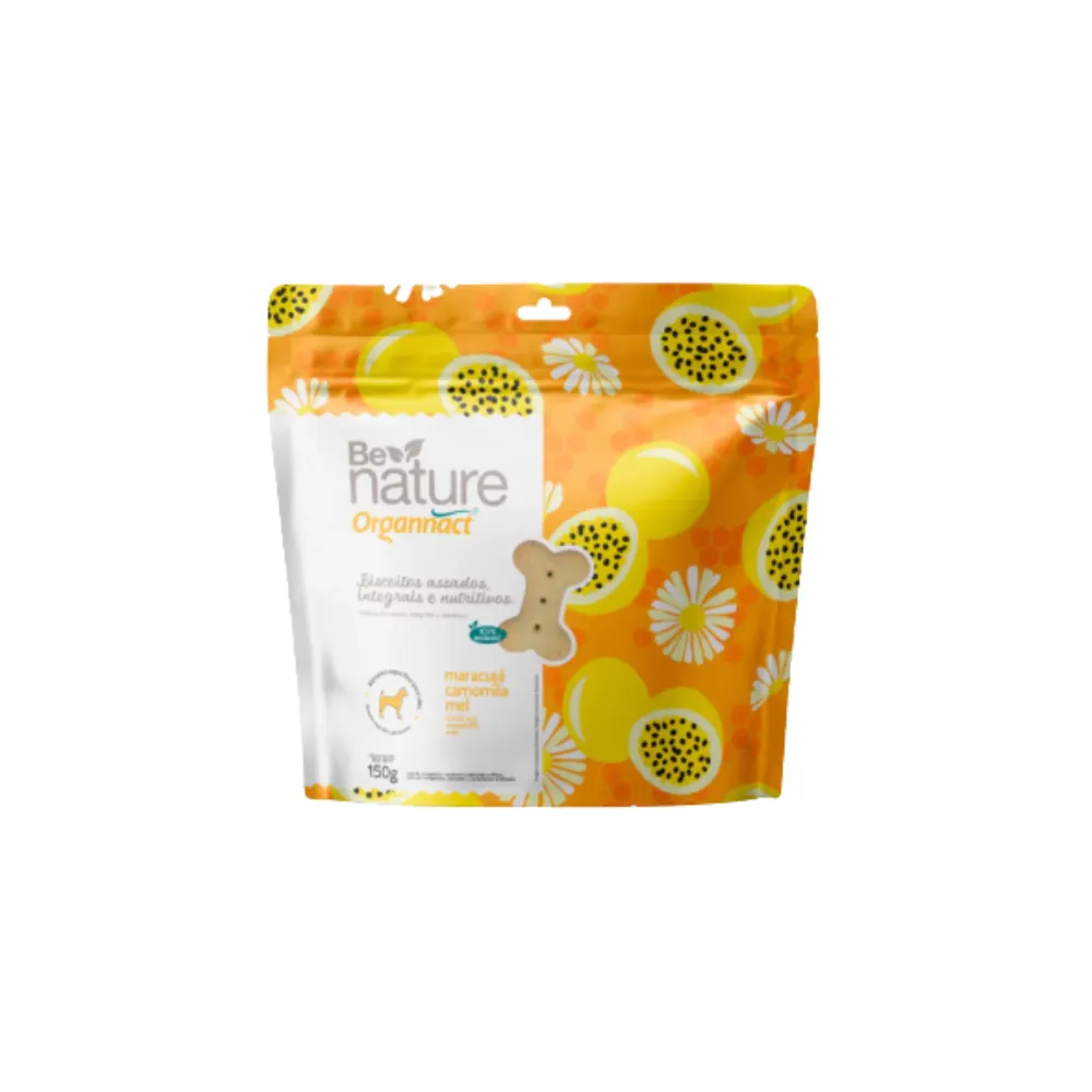 Biscoito Organnact Be Nature Cães Sabor Maracujá/ Camomila/Mel 150 g