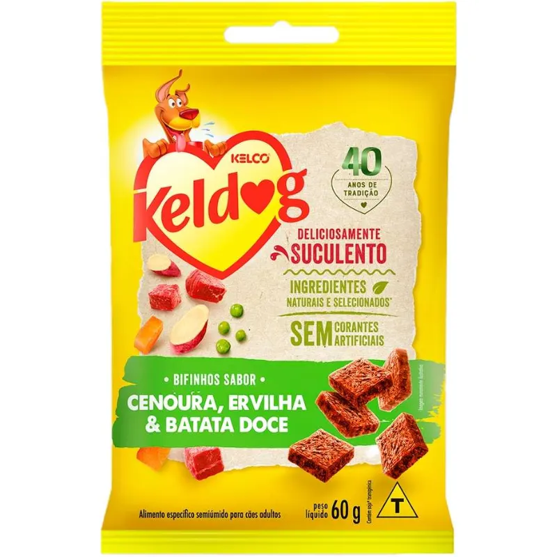 Keldog Bifinho Cenoura e Ervilha e Batata Doce Sl 60 g