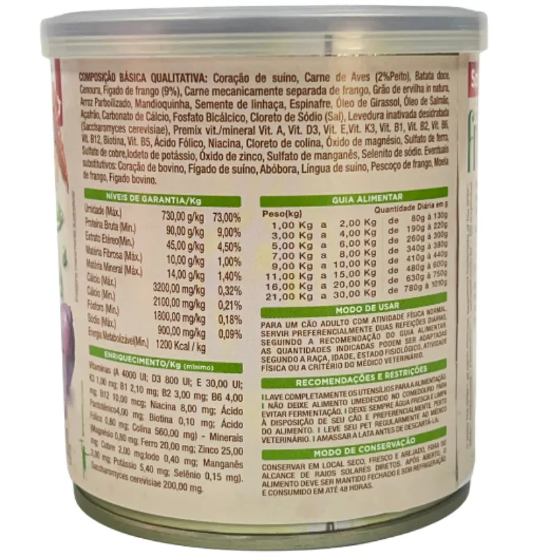Lata Spin Freshfit Comidinha Frango e Legumes para Cães 280 g